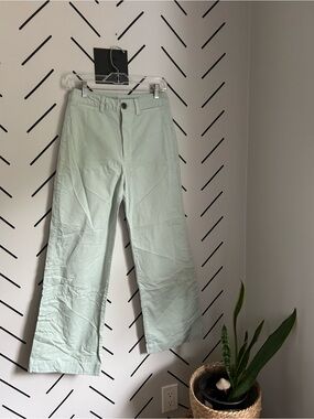 NWOT gap high rise stride ankle light blue wide leg pants